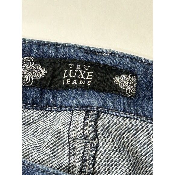 TRU LUX Women's Blue Denim Jeans Skinny Mid-Rise Size 28/6 Pants - Picture 4 of 10